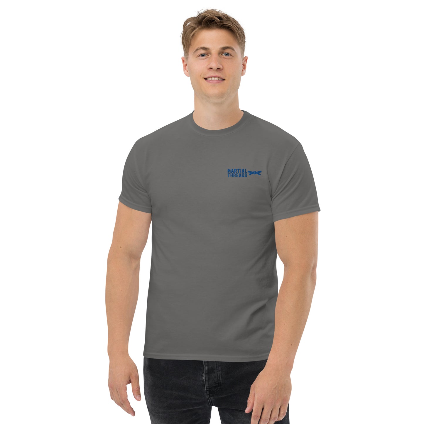 La camiseta de rango (cinturón azul)