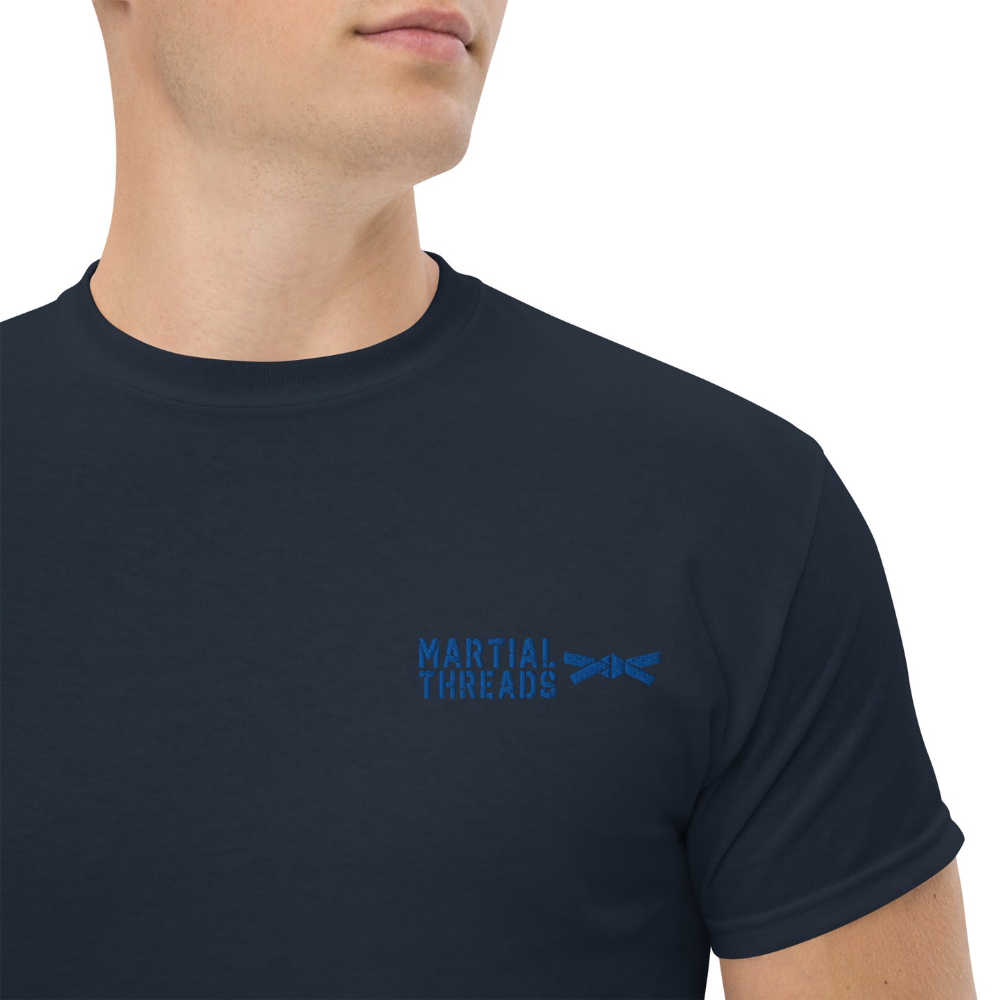 La camiseta de rango (cinturón azul)